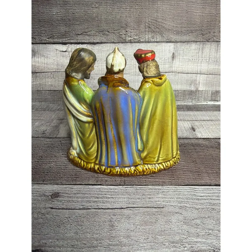 Vintage Porcelain Nativity Scene One Piece 7 1/2” x 8” Christmas Decoration Gift
